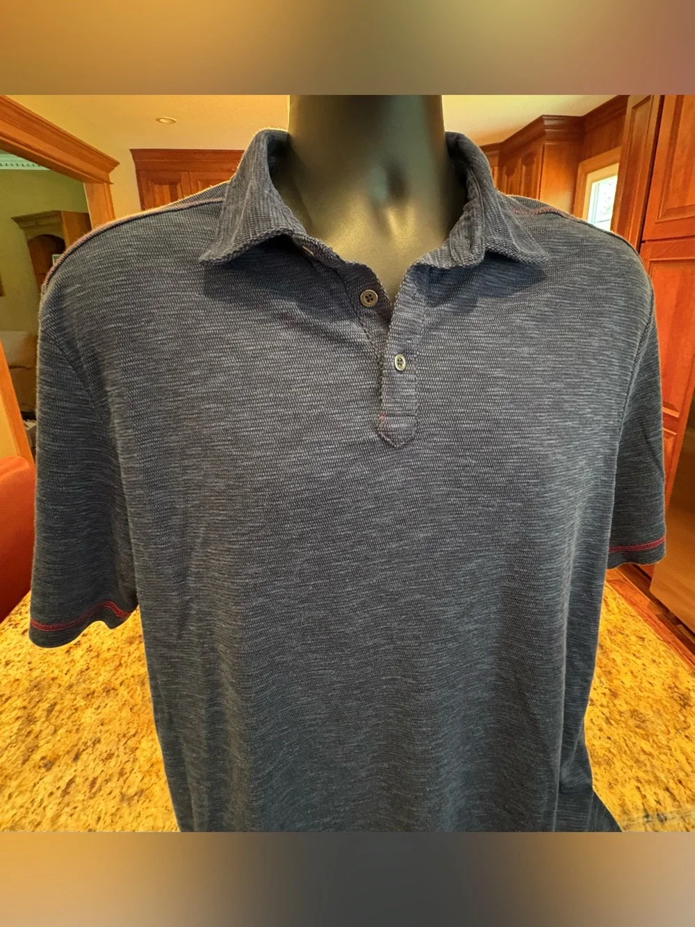 Nat Nast Men’s “Luxury Originals” polo. Sharp deep blue with logo. Medium.
